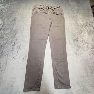 Gap 1969 Legging Jean Womens 26 Gray Shadow Zipper Skinny Stretch Pants